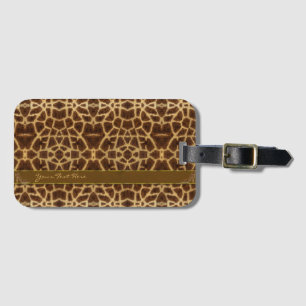 Süßes Mädchen-Giraffen-Muster Tierprint & Stiletto Gepäckanhänger
