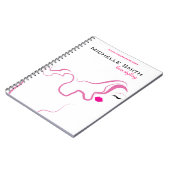 Süßes Mädchen Icon rosa Haare Frisuren Branding Notizblock (Linke Seite)