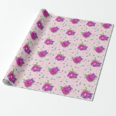 Süßes Mädchen Kawaii Oktopus Geschenkpapier (Ungerollt)