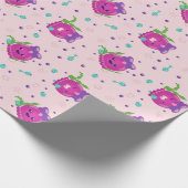 Süßes Mädchen Kawaii Oktopus Geschenkpapier (Ecke)