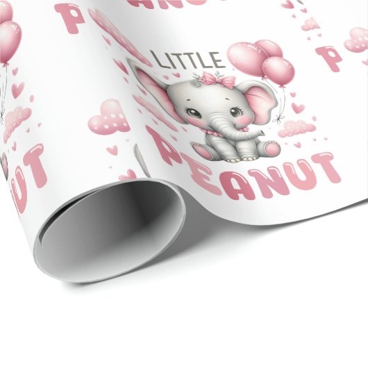 Süßes Mädchen kleine Erdnuss  Geschenkpapier (Rolleneckpunkt)