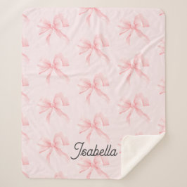 Süßes Mädchen Kokette Rosa Schleife Sherpadecke