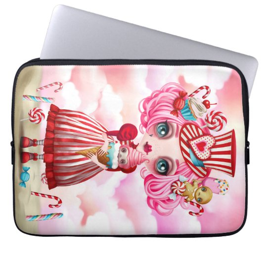 Süßes Mädchen Laptopschutzhülle (Vorderseite)