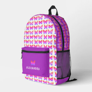 Süßes Mädchen Lila Rosa Schule Schmetterling Muste Bedruckter Rucksack