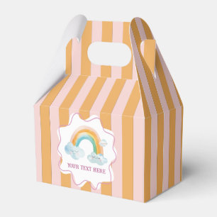 Süßes Mädchen Lila Wasserfarbe Regenbogen Baby Geb Geschenkschachtel