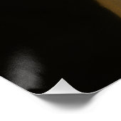 Süßes Mädchen mit einer Perlenohrring-Katzenkunst Poster (Ecke)