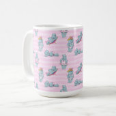 SÜßES MÄDCHEN-NILPFERD IN EINEM BIKINI AM STRAND KAFFEETASSE (Vorderseite Links)