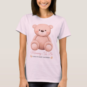 Süßes Mädchen Orange Teddy Bär Mami werdende Mutte T-Shirt