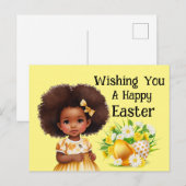 Süßes Mädchen Ostern  Postkarte (Vorne/Hinten)