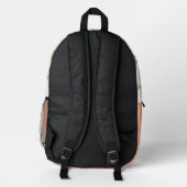 Süßes Mädchen Pfirsich-Rose-Pferd-Muster Bedruckter Rucksack (Rückseite)