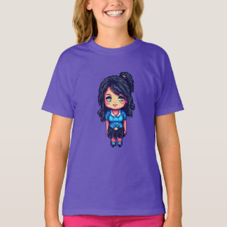 Süßes Mädchen Pixelart  T-Shirt