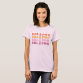 Süßes Mädchen Power Friedenszeichen T-Shirt (Vorne ganz)