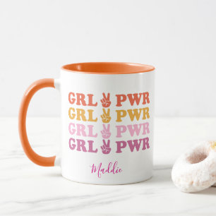 Süßes Mädchen Power Friedenszeichen Tasse
