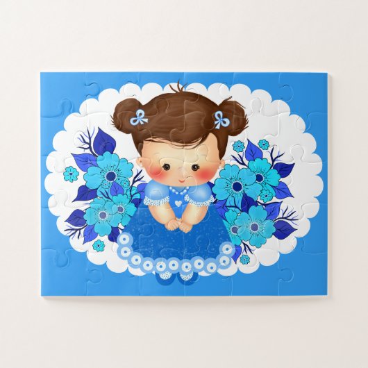 Süßes Mädchen-Rätsel für Kinder Puzzle (Horizontal)