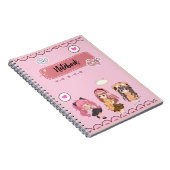 Süßes Mädchen Rosa Notizbuch Notizblock (Rechte Seite)