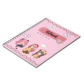Süßes Mädchen Rosa Notizbuch Notizblock (Linke Seite)