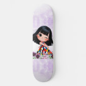 süßes Mädchen Skateboard (Vorderseite)
