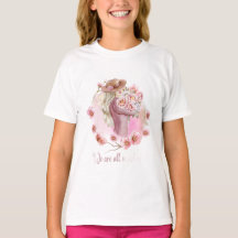 Süßes Mädchen-T-Shirt | Stylisches Grafik-T-Shirt 