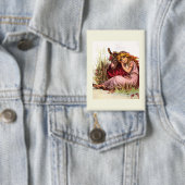 Süßes Mädchen und Pony  Button (Insitu)