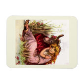 Süßes Mädchen und Pony Magnet (Horizontal)