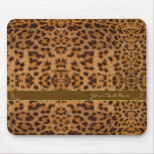 Süßes, Mädchenhaftes Jaguar-Muster Tierprint & Sti Mousepad
