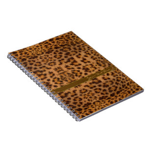 Süßes, Mädchenhaftes Jaguar-Muster Tierprint & Sti Notizblock