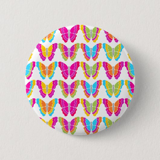 Süßes, Mädchenhaftes, Mehrfarbiges Regenbogen-Schm Button (Vorderseite)