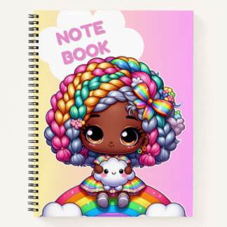 Süßes, Mädchenhaftes Notizbuchdesign/ Chibi Notizblock