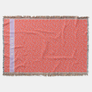 Süßes, Mädchenhaftes, Pastell-Violett-Blumenmuster Decke