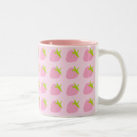 Süßes Mädchenhaftes Rosa Erdbeer-Muster