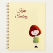 Süßes Mädchenplaner 'Keep Smiling' Planer (Vorderseite)