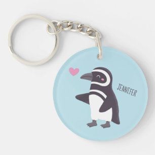 Süßes Magellan-Pinguin-Paar Freundin Schlüsselanhänger