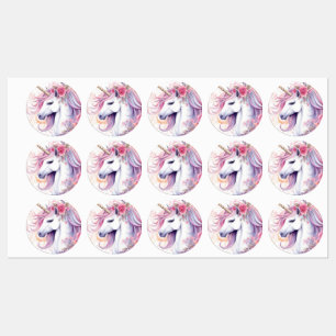 Süßes magisches Einhorn Etiketten