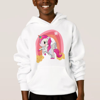 Süßes magisches Einhorn-Kinder-Shirt Hoodie