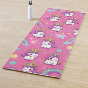 Süßes magisches Einhorn Muster Regenbogen für sie Yogamatte