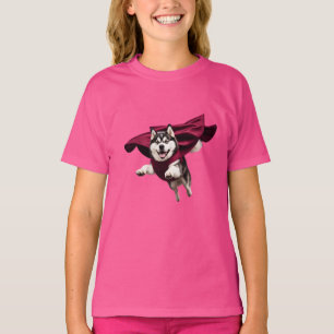 Süßes Malamute-Superhelden-Kinder-T-Shirt T-Shirt