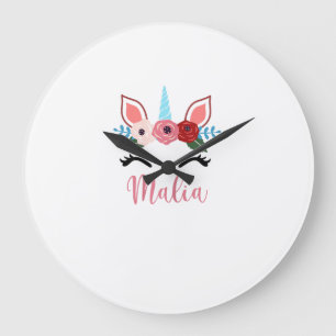 Süßes Malia Magisches Florales Einhorn Für Mädchen Große Wanduhr