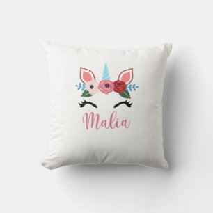 Süßes Malia Magisches Florales Einhorn T-Shirt für Kissen