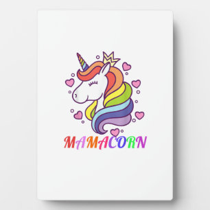 Süßes Mamacorn-Einhorn-Mama-Geburtstags-Outfit Reg Fotoplatte