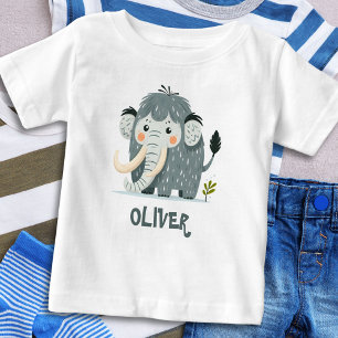 Süßes Mammut Personalisiert Baby T-shirt