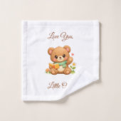 Süßes Märchen-Lesebär-3-teiliges-Kindertuch-Set Badhandtuch Set (Waschlappen)