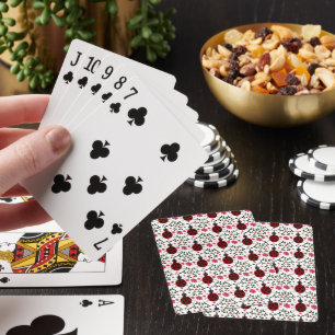 Süßes Marienkäfer-Blumen-Nahtloses Muster   Spielkarten
