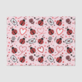 Süßes Marienkäfer-Muster-Tissue-Papier Seidenpapier (Vorderseite)