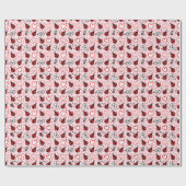 Süßes Marienkäfer-Muster-Wrap-Rolle Geschenkpapier (Flach)