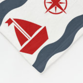 Süßes maritimes Muster Fleecedecke (Ecke)