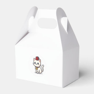 Süßes marokkanisches Kawaii-Katze mit Fez-Aufklebe Geschenkschachtel