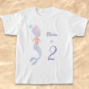 Süßes Meerjungfrau-Geburtstags-Shirt Alter 2 T-Shirt