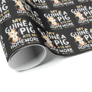 Süßes Meerschweinchen hat meine Hausaufgaben gefre Geschenkpapier