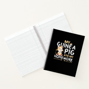 Süßes Meerschweinchen hat meine Hausaufgaben gefre Notizblock