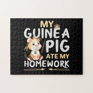 Süßes Meerschweinchen hat meine Hausaufgaben gefre Puzzle